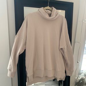 Aerie Cream mock neck sweatshirt